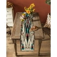 thumbnail image 5 of Ldtrchee Boho Red Teal Brown Table Runner 70 Inches, Southwestern Country Geometric Bed Runner Dresser Scarves Tabletop for Indoor Outdoor Parties/Ceremony/Banquet, 13" x 70", 5 of 8