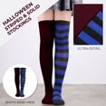 thumbnail image 2 of Garbnen Thigh High Stockings for Women Striped Over the Knee Socks Comfortable Lightweight Hosiery for Halloween and Daily Wear, 2 of 4