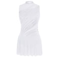 thumbnail image 5 of SiiRoh Women Lyrical Dance Dress Rhinestone Figure Skating Dresses Sleeveless Ballet Dancewear White XXL, 5 of 6