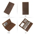thumbnail image 7 of Kattee Men's Vintage Genuine Leather Long Wallet for Checkbook Credit Cards, 7 of 7