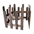 thumbnail image 4 of Colaxi Landscape Edging Border Fence Wood Fence DIY Gardening Wooden Garden Fence,Picket Fence for Edgings Flowerbeds, Plant Borders Brown Height 35cm, 4 of 10