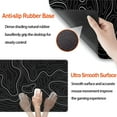 thumbnail image 3 of Large Mouse Pad Gaming with Stitched Edges,Topographic Map Gaming Mousepad, Extended XL Desk Mat with Anti-Slip Base, Cool Minimalist Desk Pad for Keyboard and Mouse, 31.5 x 11.8 in, Black, 3 of 7