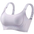 thumbnail image 5 of Alun Womens Push up Seamless Bras Gathered Wireless Shaping Bras No Underwire Beauty Back Full Coverage Everyday Bralettes Comfortable Sports and Leisure Wear Purple XL, 5 of 5