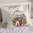 thumbnail image 5 of Queen Size Duvet Cover 4 Piece Bedding Set Hello Fall Words White Dog Bed Sheet Sets Soft Microfiber Comforter Cover with Flat Sheet 2 Pillow Shams, 5 of 9