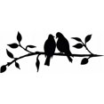 thumbnail image 1 of Golondrinas de granero, árbol de metal, arte de metal, jardín de pájaros, acero, plata, arte de patio, pájaros de metal, adornos de pájaros, patio, paisaje (negro) 1 pieza, 1 of 5