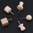 thumbnail image 4 of 180 punaises décoratives en bois naturel, 10 mm, pour bricolage, 4 of 4