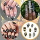 thumbnail image 5 of 72 piezas de dijes de uñas de Halloween 3D dorados y plateados para decoración de uñas, suministros de uñas punk retro gótico vintage, diseño de calabaza, araña y esqueleto mezclado para man, 5 of 5