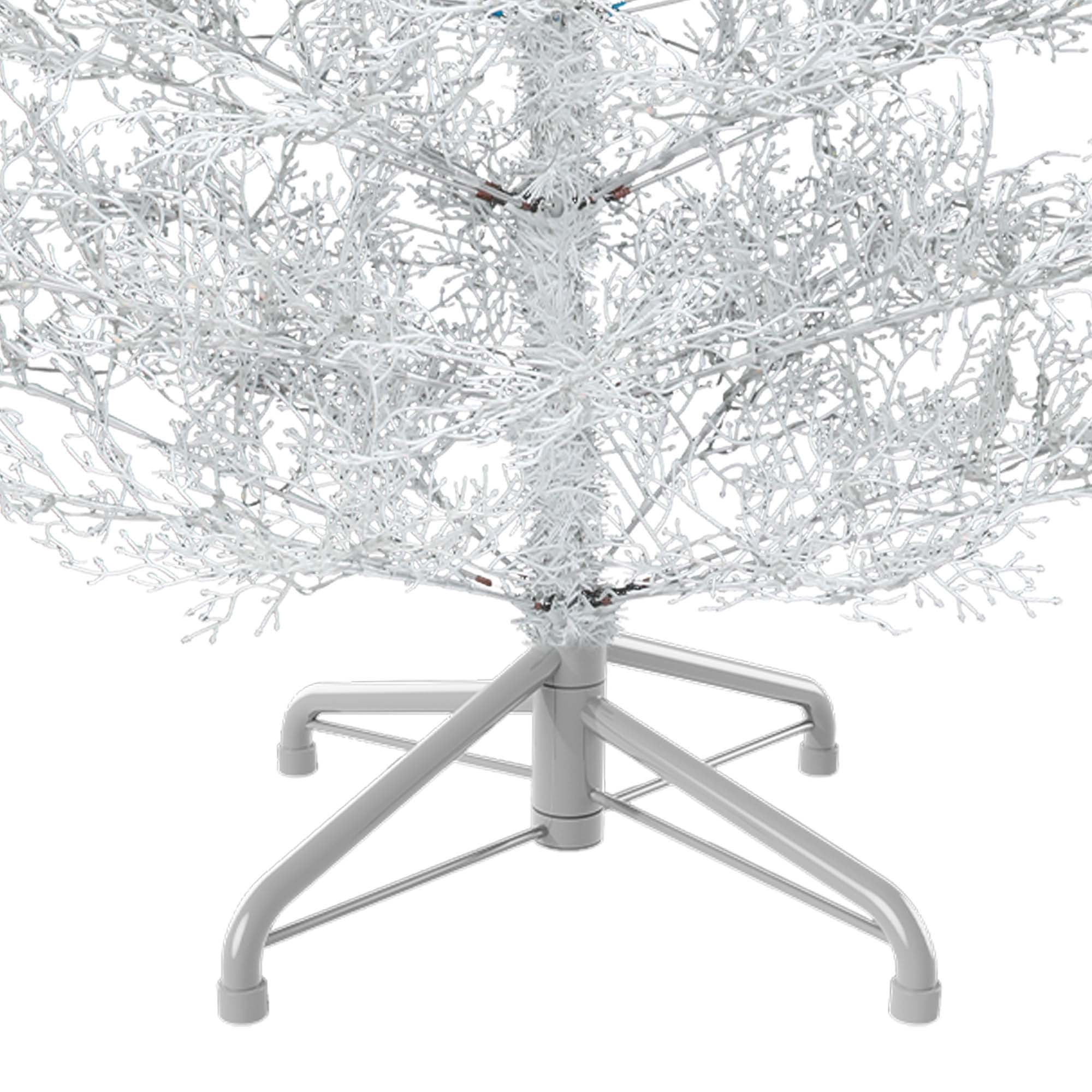 Uforic 6 ft Prelit Artificial Christmas Tree with 550 PE Tips & 300 Lights, Remote Control, White