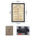 thumbnail image 6 of DECORARTS - The Ten Commandments Wall Decor (Jewish Talmud Version). Giclee Print on Acid Free Cotton Canvas Matching with Solid Wood Black Silver Frame, Total Framed Size: W 27.25" x H 39.25", 6 of 6