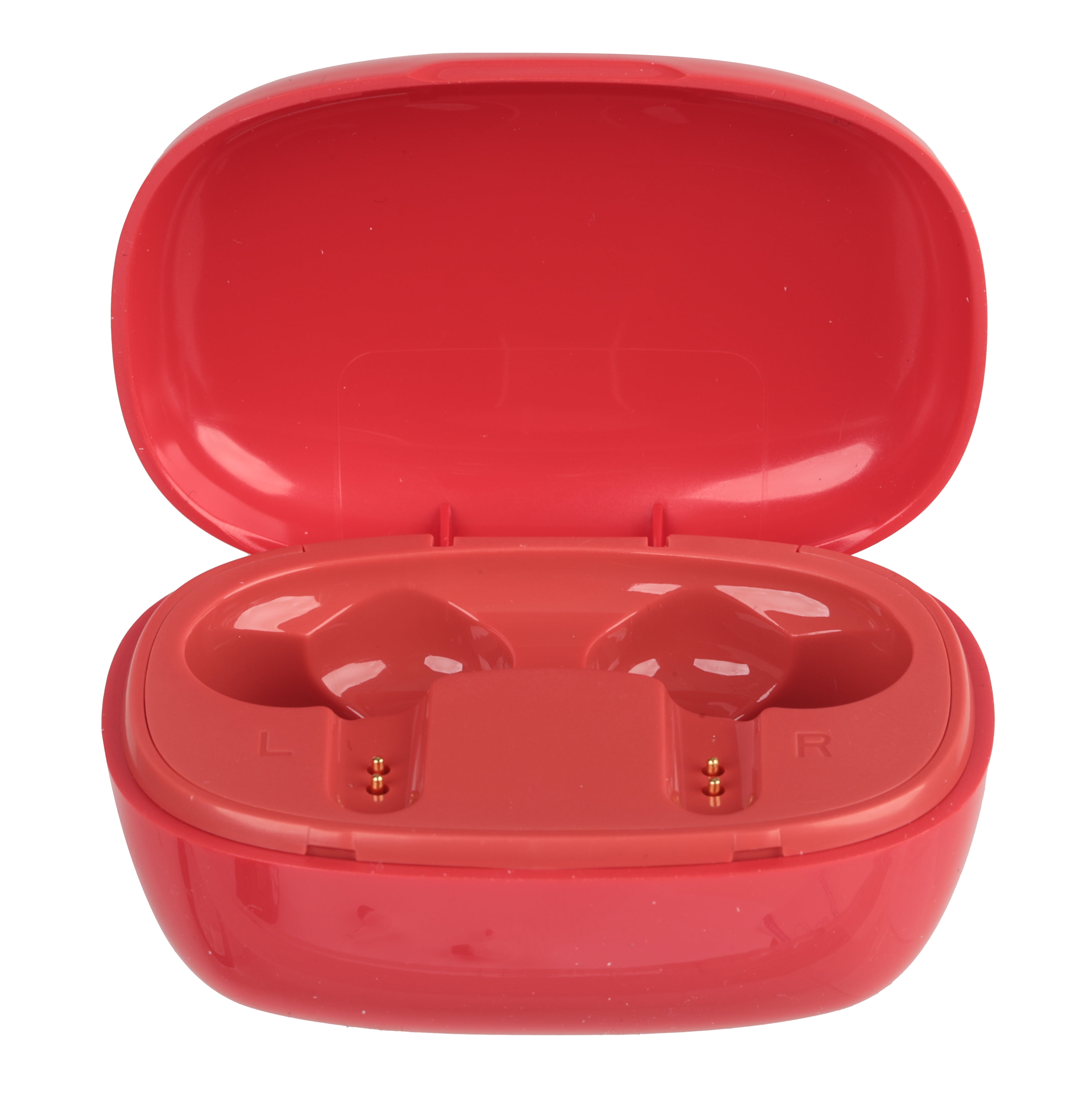 Wireless Bluetooth Earbuds, Glossy Red with Charging Case and 20 Hours Playtime