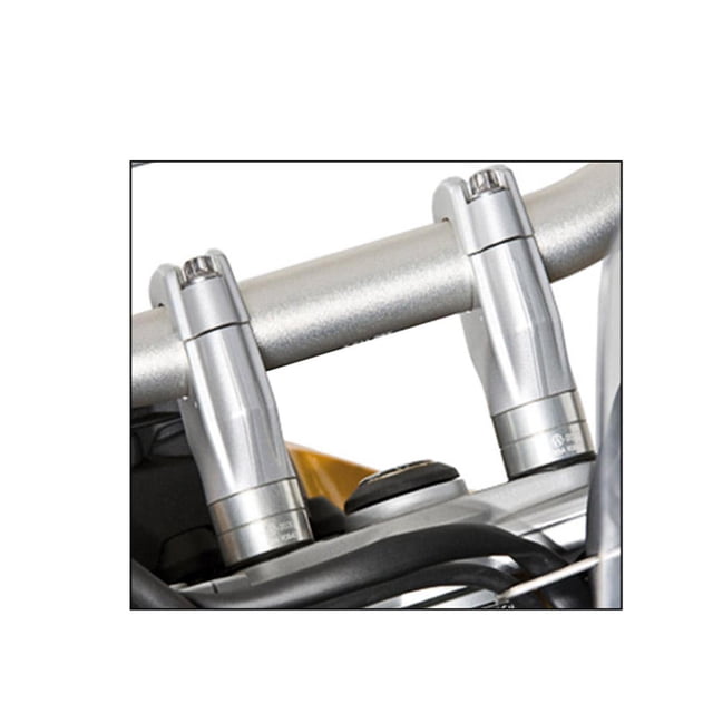Adaptadores de elevador de manija de motocicleta Cola Plateados 1 par