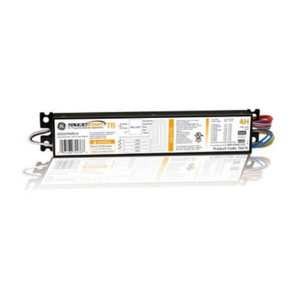 GE Lighting 74476 GE432-MVPS-H 120/277-Volt UltraStart Electronic Fluorescent T8 Programmed Rapid Start Ballast 4 F32T8 Lamps