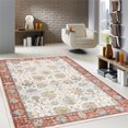 thumbnail image 3 of Pasargad Home Heritage 5' x 8' Power-Loomed Ivory/Rust Rug, For Indoor Space and all Age of Group, 3 of 8