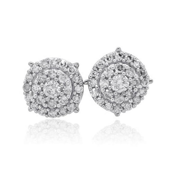 10K White Gold 1.00 CTTW Diamond Tops Earring