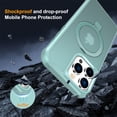 thumbnail image 3 of Allytechgroup iPhone 14 Plus Case Magnetic, Compatible with Magsafe & Car Mount Adjustable Stand Ring Holder Heavy Duty Shockproof Anti-Scratch Matte Phone Case for iPhone 14 Plus, Blue, 3 of 7