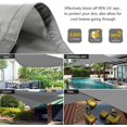 thumbnail image 3 of Rectangular Shade Sail, Resistant and Breathable for Garden Terrace Camping Pool Party, Anti UV, with Rope (3x3x3m, Light Grey), 3 of 5