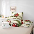 thumbnail image 6 of Erosebridal Lovely Cardinal Animals 7-Piece King Bedding,Vintage Floral Plant King Bed in a Bag,Cream Red,Christmas Reversible, 6 of 7