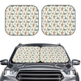 thumbnail image 2 of Xecao Summer Dinosaur for Foldable Car Sun Shades (2-Pack) offer sun protection with an easy-fold design for convenient windshield shading., 2 of 7