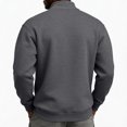 thumbnail image 5 of Mens Quarter Zip Pullover Long Sleeve Fall Sweatshirt with Kangaroo Pocket Sporty Hiking Outdoor Tops, 5 of 9