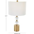 thumbnail image 3 of DecMode 25" Stacked Orbs Clear Table Lamp with White Linen Shade, 3 of 9