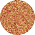 thumbnail image 1 of Ahgly Company Tapis Rond Lavable en Machine Intérieur Transitionnel Jaune, 7 Pieds Rond, 1 of 7