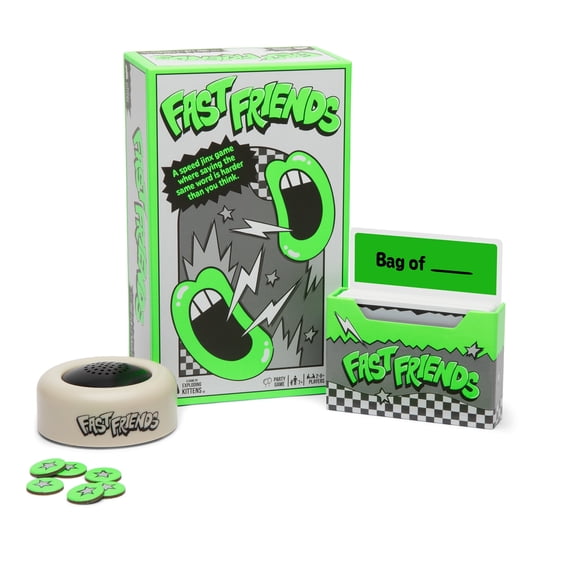 Fast Friends Party Game, Speed Guessing Card Game with Timer, Life Tokens, and Card Holder, Hilarious Family Game for Game Night and Parties, Ages 7 , 2 to 8 Players, 10 Minute Rounds