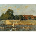thumbnail image 2 of Sisley, Alfred 14x12 Black Ornate Wood Framed with Double Matting Museum Art Print Titled - Regatta At Hampton Court, 2 of 4