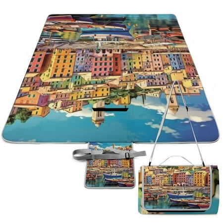 Feiri Square Outdoor Picnic Mat for Camping Hiking Festivals - Portable Waterproof Blanket for Park Beach Grass Outdoor Activities 58.3x58.3in