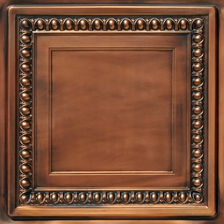 Daltile Copper Flooring - Cambridge 2 ft. x 2 ft. PVC Glue-up or Lay-in Ceiling Tile in Aged Copper