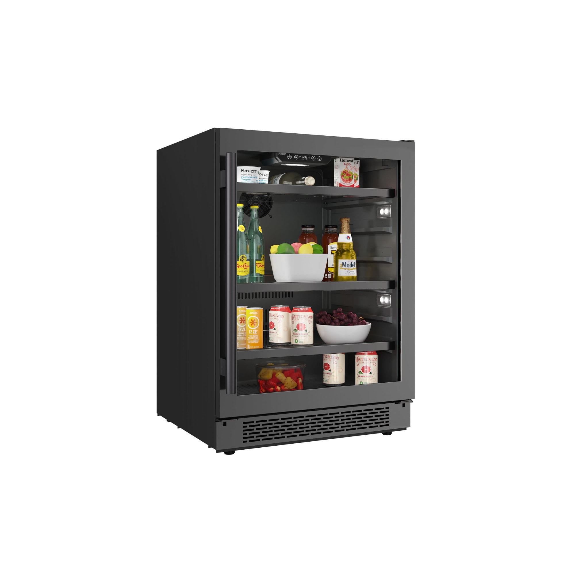 Avallon Abr242lh 24" Wide 140 Can Energy Efficient Beverage Center - Stainless Steel