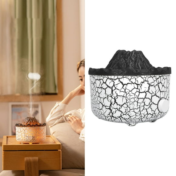 Difusor De Aceite Esencial Volcán Con Control Remoto, Difusores De Volcán De Aromaterapia Con Tanque De 10W Y 560 Ml Para Dormitorio, Un Efecto De Humo Como Si