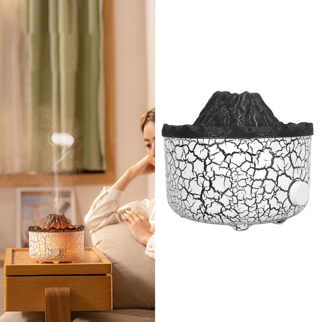 Difusor De Aceite Esencial Volcán Con Control Remoto, Difusores De Volcán De Aromaterapia Con Tanque De 10W Y 560 Ml Para Dormitorio, Un Efecto De Humo Como Si