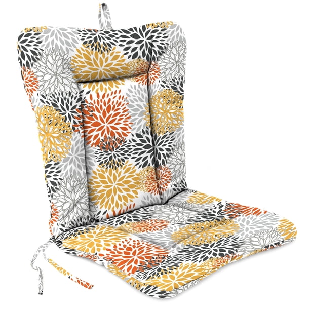Jordan Manufacturing Blooms Outdoor Euro Style Chair Cushion, Citrus