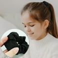 thumbnail image 7 of 2 PCS Hair Scrunchies, Black Color Satin Silk Stretchy Solid Color Hairbands For Thick Hair Curly Hair Thin Hair Sleeping Traceless Frizz Prevention Girls Women Use, 7 of 7