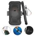 thumbnail image 5 of TJS Apple iPhone Xs MAX 2018 Case, 360° Belt Clip Holster Dual Layer Hybrid Shock Absorbing Resist Kickstand Armor Phone Case Cover (Black), 5 of 8