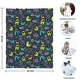 thumbnail image 4 of DarkGray Cartoon Dinosaurs Pattern Blanket,Comfortable Soft Flannel Throw Blanket,All Season,Warm Lightweight Blankets for Sofa Bed Couch Living Room Chair,30"x40", 4 of 4