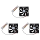 thumbnail image 1 of 3 ventiladores de refrigeración para PC de plástico negro de 4 pines y 12 V CC (90 mm x 90 mm x 25 mm), 1 of 5