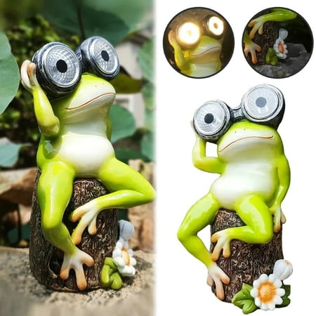 

Ewgqwb Clearance Night Lights Creative And Cute Simulation Of Frog Resin Crafts Outdoor Solar Lights Courtyard Lights Decorations Garden Decorations