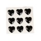 thumbnail image 1 of Cateissary 10 hojas de pegatinas de diamantes de imitación, calcomanías acrílicas, autoadhesivo tridimensional, amor, corazón, manualidades, Artesanía Negro, 1 of 6