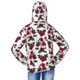 thumbnail image 4 of Cauagu Rose Flowers Print Sun Protection Jacket for Teen,Full-Zipper Long Sleeve Sun Shirts with Pockets UV Hoodie Shirts Outdoor Athletic Jacket-Large, 4 of 7