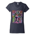 thumbnail image 3 of Colorful Beagle | Dogs Love You | Dean Russo Art Animal Lover Womenâ€™s Standard V-Neck Tee, Navy, X-Large, 3 of 6