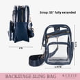 thumbnail image 6 of Kedzie Backstage Clear Sling Crossbody Bag, Navy (Women's), 6 of 7