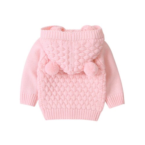 SUNSIOM Unisexe Bébé à Manches Longues Boutonnage Simple Manteau Chaud avec Chapeau