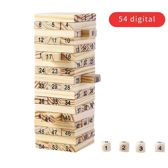 Solid Wood Tower Stacking Toys Stacked Children's Interactive Board Game Toys