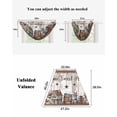 thumbnail image 6 of Waterfall Valances for Windows, Farmhouse Kitchen Sheer Valance Curtains, Retro Country Star Berry Vintage Wood Grain Rod Pocket Elegant Swag Valances for Living Room Bedroom, 47.2"x38.5", 3 Panel, 6 of 8