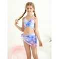thumbnail image 4 of URMAGIC Girls' Beach Sport Wrap Around Bikini 3-Piece Swimsuit Bathing Suits Set with Beach Skirt 8-12 Years, 4 of 12