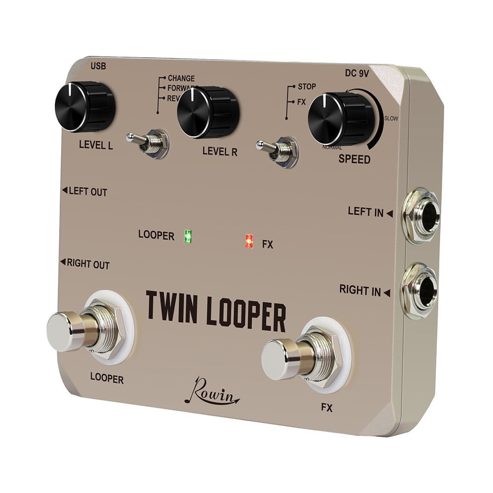 Rowin Looper Electric Guitar Effect Pedal Loop Station 11 Types TimeTrue Bypass