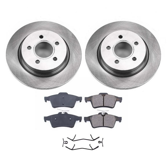 Ultimate Brakes Rear Ceramic Brake Pad and Rotor Kit with Hardware WM80144