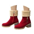 thumbnail image 6 of Winter Boots For Women Warm Boots Ladies Warm Booties Ankle Boots Shoes Female Mid Calf Boots, 6 of 8