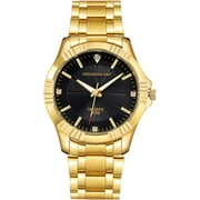 DREAMING Q&P Fq-005 Classic Style Gold Stainless Steel Mens Wrist Watches with Crystals for Man